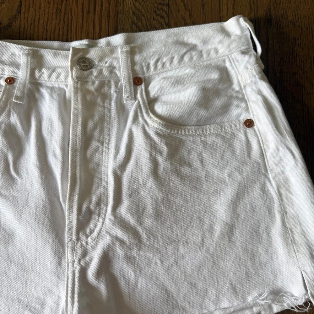 Citizens of Humanity Shorts Womens 26 Marlow Vintage White Denim High Rise